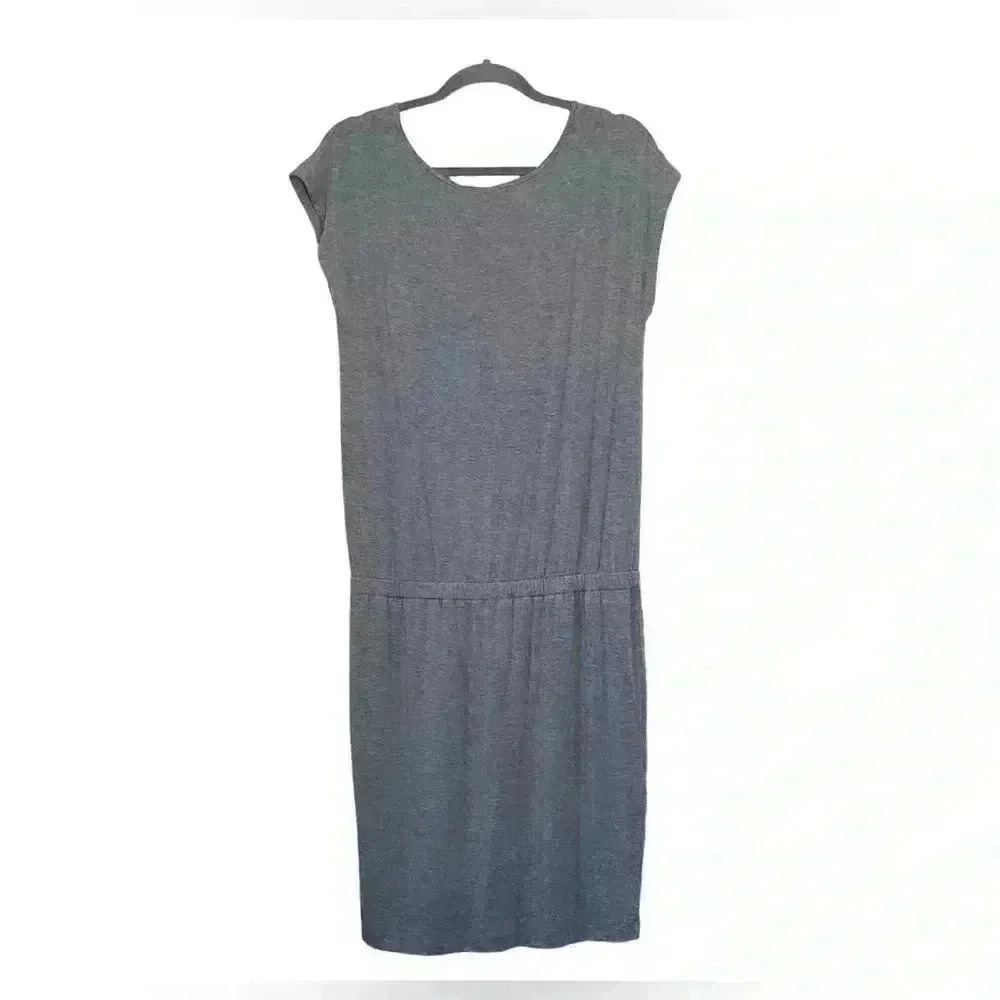 NWT Mercer & Madison gray Drop Waist Cap Sleeve Dress Women's Size Large